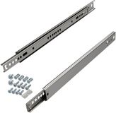 SOTECH 3 paar Gedeeltelijk uittrekbare ladegeleiders KT-15-H27-L342-NF-MS 342 mm standaard uitvoering, draagvermogen 15 kg, telescopische loper incl. schroevenset