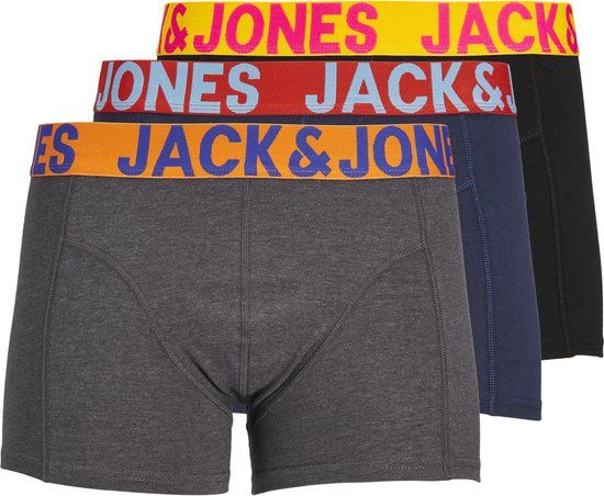 JACK&JONES ADDITIONALS JACCRAZY SOLID TRUNKS 3 PACK NOOS Men's Boxers - Black - Size M