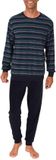 Normann Heren pyjama in badstof met manchetten in een stijlvolle blokstreep-look - ook in oversize