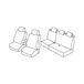 Set Superior Set stoelhoezen - zwart/blauw - compatibel met Ford Ecosport (02/18>)
