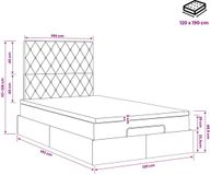 vidaXL Ottomaanse Bed met Matras en LED Lichtgrijs 120 x 190 cm