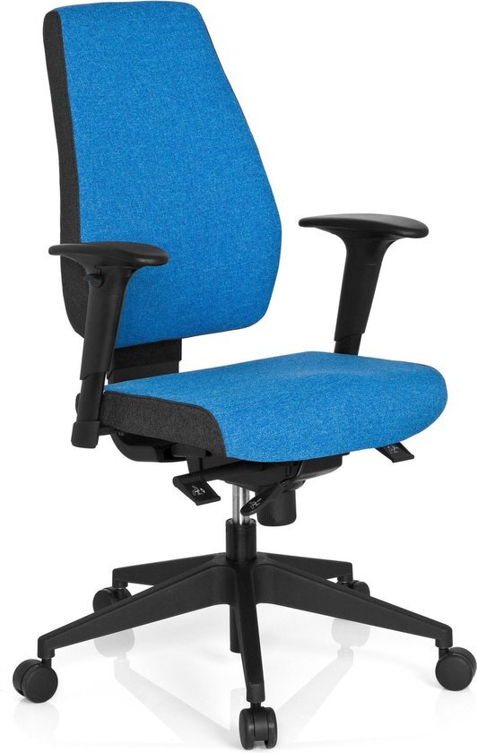 HJH OFFICE Bureaustoel PRO-TEC 500 stof lichtblauw / grijs