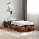 Prolenta Maison Exclusive - Cadre De Lit Au Sol Chêne Fumé 80 X 200 Cm Bois D'Ingénierie