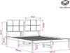 vidaXL Bedframe met gestoffeerd hoofdbord Whitewash en taupe