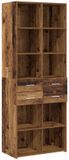 vidaXL Boekenkast Oud hout 30 x 42,4 x 185,2 cm