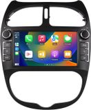 Happiq S-serie Autoradio met Bluetooth, Carplay, Geschikt voor Apple en Android, Dubbel Din, Navigatie voor Peugeot 206 / 206CC / 206SW (2000-2008)