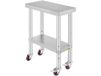 VEVOR Table de travail cuisine 31x61x85 cm table de travail inox avec roulettes et freins grande capacité de charge pour préparation des repas cafétérias hôtels hôpitaux cliniques restaurant