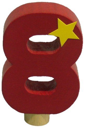Niermann stand by 9618 - Verjaardag Happy Nummer 8 - Decoratieartikel