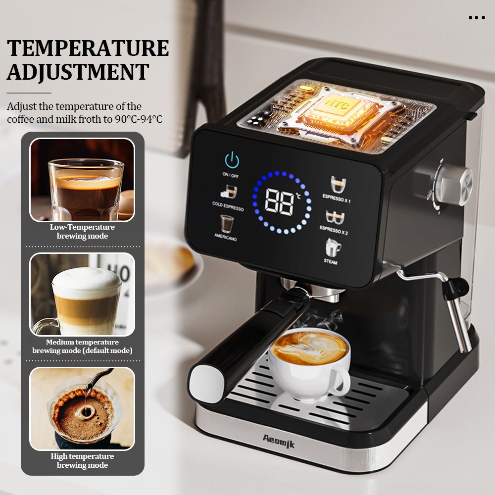 NONE 220V 1.5L Thuis Espressomachine