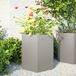 Maison Exclusive - Pots de fleurs de jardin, 2 pièces. Hexagonal, 46x40x45 cm, acier inoxydable