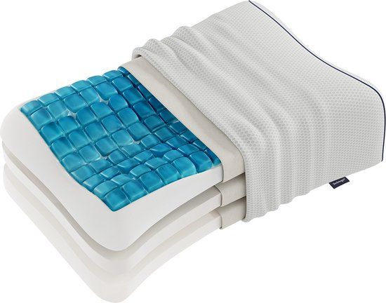 Kussen Technogel Adjustable - Anatomic Curve - 40 x 66 cm - Zee groen