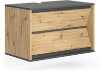 Vicco Edelin Wastafelonderkast – 80 x 50 cm met 2 lades Antraciet/Artisan