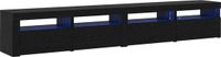vidaXL TV-meubelset - 3 stuks - Zwart eiken - Hout