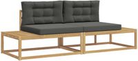 vidaXL Tuinbankenset Polyester Wit