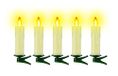 TV Unser Original Kaarsenzauber draadloze kerstboomkaarsen aanvullende set 5-delig, wit 04477