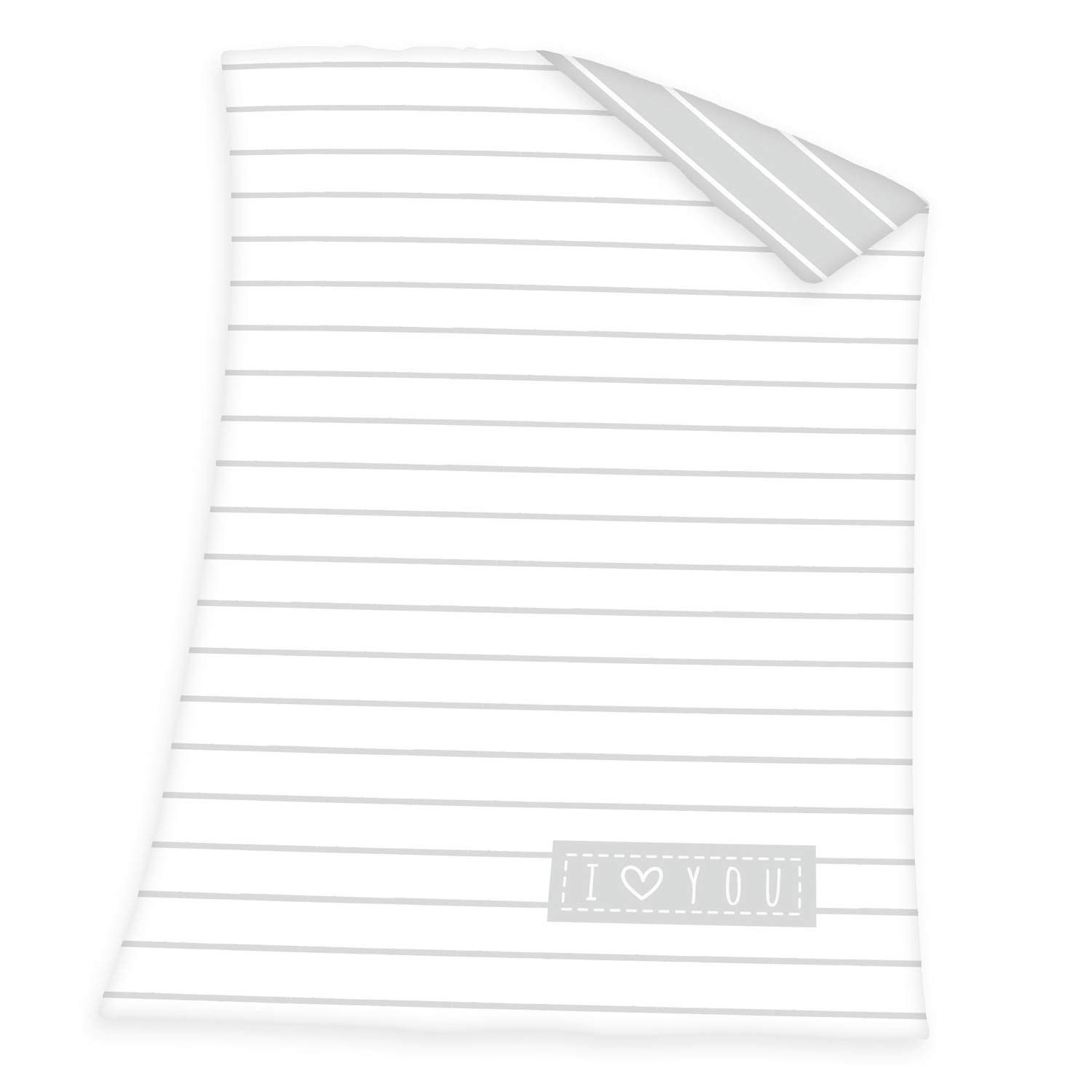 HERDING Gebreide deken Ik hou van je GOTS 75x100 cm