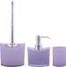 MSV Toiletborstel set Aveiro - Kunststof - Lila