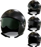 Widmann Elmo Pilot Verstelbare Volwassen Helm - Zwart