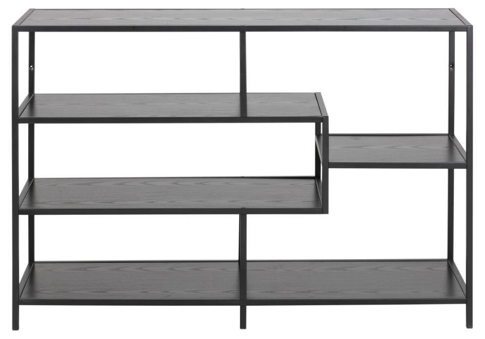 Actona MOOS Meubelen-Online Honkytonk Boekenkast asymmetrisch zwart essen - Industrieel - 78 x 114cm