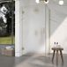 Fortifura Galeria Douchecabine - 90x100x200cm - scharnieren - deurgreep - vlak - gesatineerd veiligheidsglas - PVD - geborsteld messing (goud)