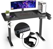 Merkloos Elektrisch Verstelbaar Zit-Sta Bureau - 140x60 cm Werkbureau - Zwart