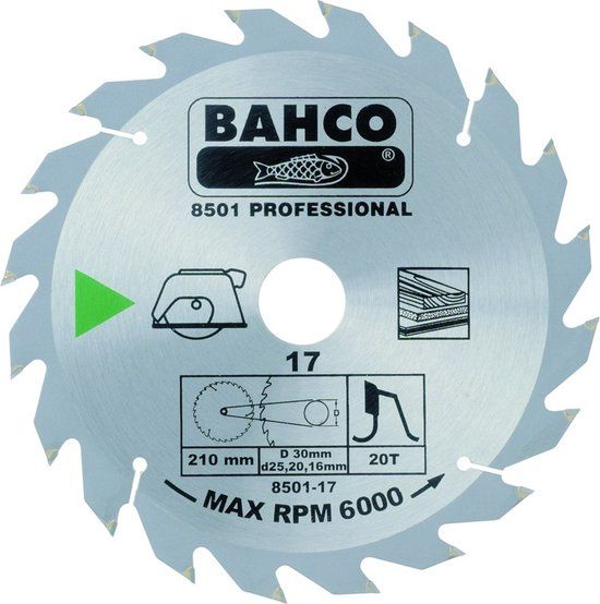 Bahco Cirkelzaagblad 8501-7 - 160 x 20 mm - 18 Tanden