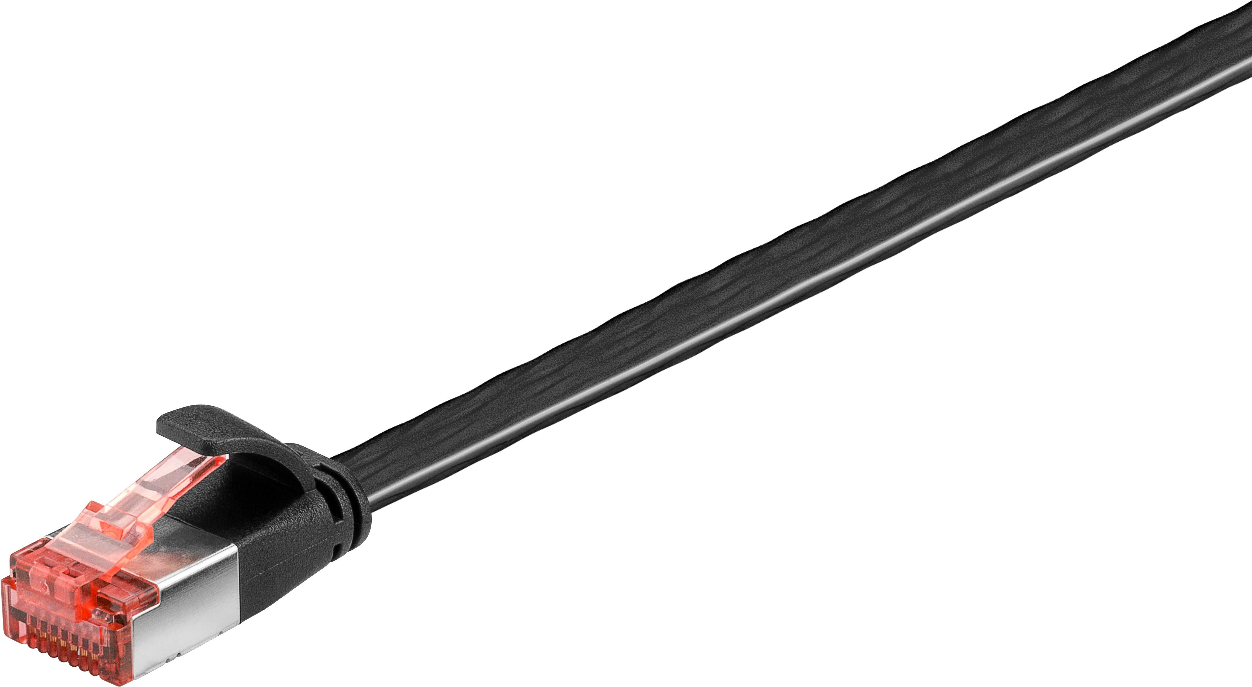 Goobay UFTP platte netwerkkabel CAT 6 Zwart 2 meter