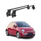 OMAC Barre transversale en acier pour Fiat 500 2007-2024 - Antivol inclus - Testé City Crash - DIN 75302:2019 - ISO/pas 11154:2006 - Charge maximale 50 kg noir