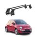 OMAC Barre transversale en acier pour Fiat 500 2007-2024 - Antivol inclus - Testé City Crash - DIN 75302:2019 - ISO/pas 11154:2006 - Charge maximale 50 kg noir