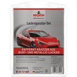 NIGRIN Performance lakreparatieset, krasverwijderaar, 1 x reparatiepolijstmiddel, 1 x Finnish-polijstmiddel, 4 x professioneel schuurpapier, voor lichte, middelgrote en zware krassen in de autolak