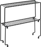 Metaltex Stapelbaar Kruidenrek Spice Bridge Set van 2 Zwart Metaal 29x7x14 cm