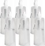 Trendoz Opvouwbare Drinkfles - Wit - Kunststof - 400 ml