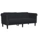 VidaXL Canapé 2 places velours noir