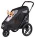 Chien poussette chien vélo remorque - Pliable - Avec pneus à air - Noir - Pour vélo et promenade