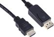 RS PRO DisplayPort-kabel A display-aansluiting B HDMI - stekker, 5m 1080p max. PVC