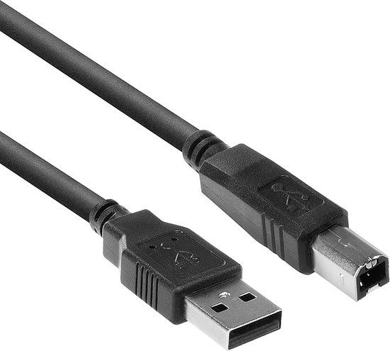 ACT USB 2.0 A male - USB B male 3m - Zwart - SB2403