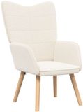 vidaXL Fauteuil crème 62 x 67 x 95,5 cm sherpa stof