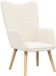 vidaXL Fauteuil crème 62 x 67 x 95,5 cm sherpa stof