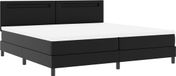 vidaXL Boxspringbed met hoofdeinde Noir Cuir artificiel 200 x 200 cm
