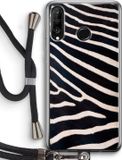 Case Company® - Huawei P30 Lite Case with Cord - Zebra - TPU - Back Cover - 2m Drop Protection