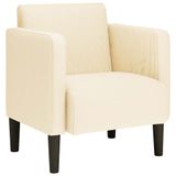VidaXL Fauteuil met armleuningen 54 cm corduroy stof crèmekleurig