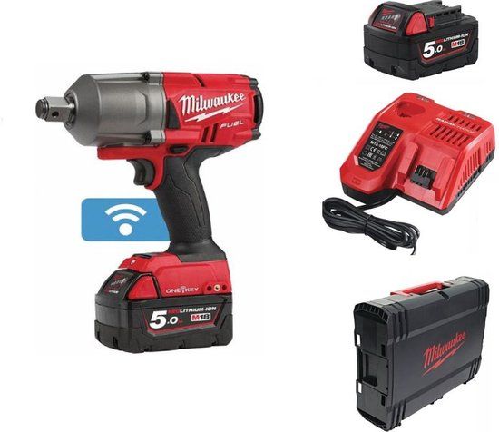 Milwaukee M18 ONEFHIWF34-502X Accu Slagmoersleutel Set - 1627Nm - 2x 5.0Ah Accu - 3/4" - HD Box