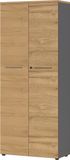 GERMANIA Melamine Draaideurkast Afsluitbaar 800 x 400 x 1.970 mm Bruin, grafiet