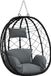 vidaXL Hangende ei-stoel poly rattan 91 x 54,5 x 107 cm antraciet