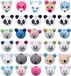 OEM Houten decoratieve dieren - 30 stuks | Natuurlijk houten decoratiebeer met gezicht - 25 mm | Houten decoratieve hoofden - Willekeurige kleur. Houten decoraties met gezichten