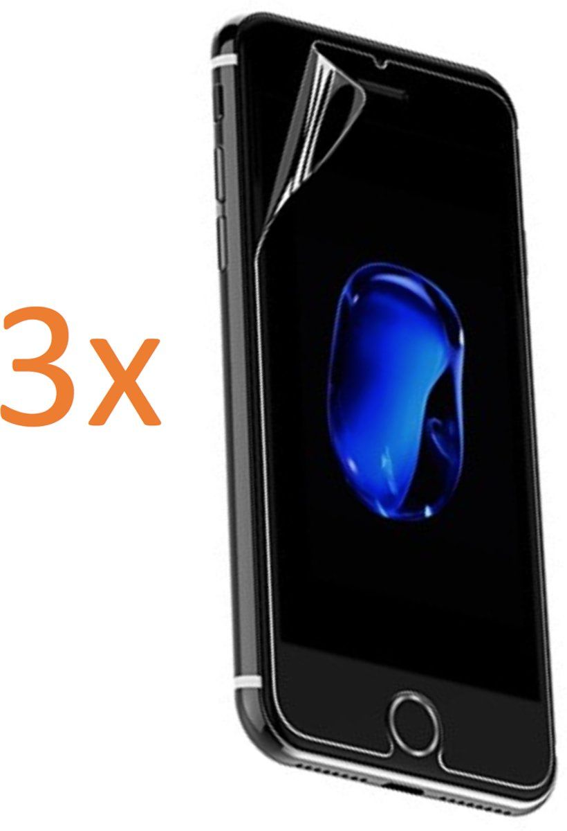 iCall 3x Screenprotector voor Apple iPhone 7 - Glas PET Folie Screenprotector Transparant 0.2mm 9H Full Screen Protector