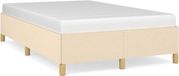 vidaXL Bedframe zonder matras, 120x200 cm, stof, crèmekleurig