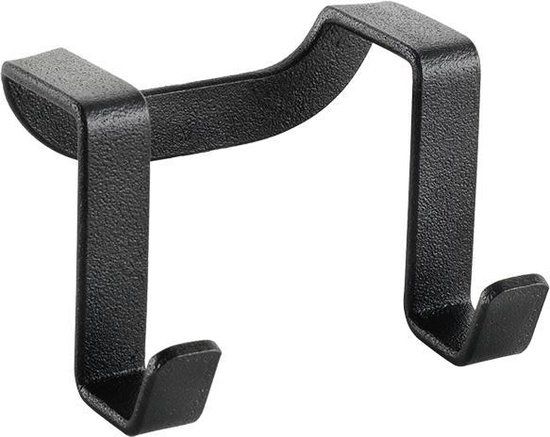 Metaltex Galileo Dubbele Handdoekhaak - Mat Zwart - 6x4cm