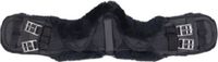 HKM Lamsvel dressuursingel met hoes - anatomisch - zwart - 70cm