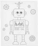 Creativ Company CC Toile à colorier, Robot, 24x30 cm